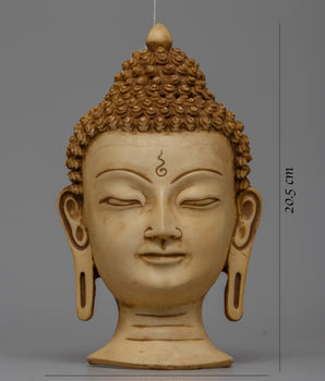 Buddha Wall Hanging Mask | Handmade Meditation Space Decor