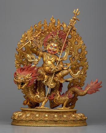 white-dzambhala-on dragon