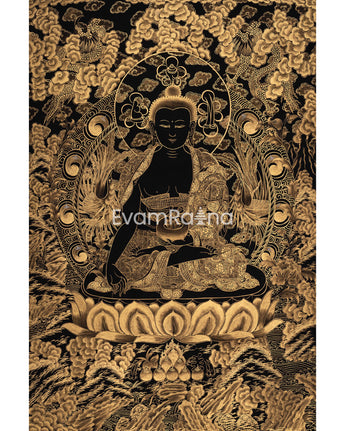 Gold Medicine Buddha Thangka
