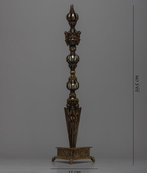 Tibetan Phurba Dagger With Stand Base | Traditional Buddhist Tantric Tool