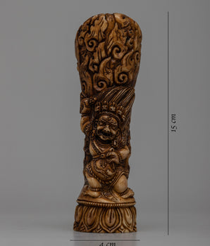 Handcarved Bone Vajrapani Stamp | Handcarved Buddhist Symbol