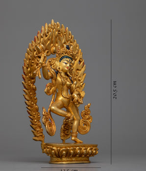 Machine Made Machig Labdron Statue | Copper Crafted Representation of Spiritual Wisdom