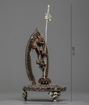 Machine Made Singha Mukha Statue | Crafted with Oxidized Copper for Spiritual Presence