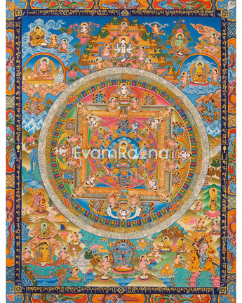 Maitreya Buddha Mandala Thangka