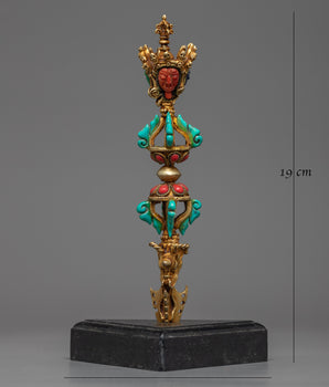 Wooden Stand Phurba | Handmade Dagger for Spiritual Practices