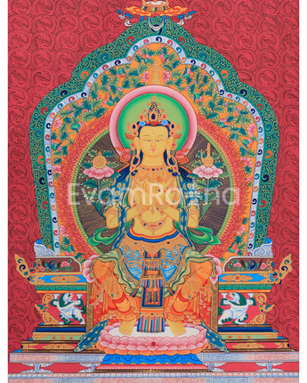 Enlightened Maitreya Buddha Canvas Print