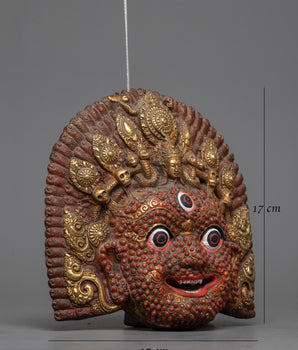 Bhairava Mask Wall Hanging | Handcrafted Hindu and Buddhist Protector