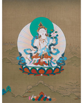 female-bodhisattva-white-tara-painting