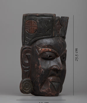 Wooden Buddhist Master Mask | Timeless Symbolism for Spiritual Spaces