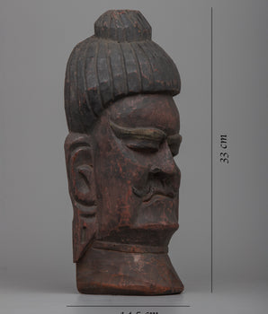 Buddhist Master Face Mask | Serene Decor Infused with Spiritual Wisdom