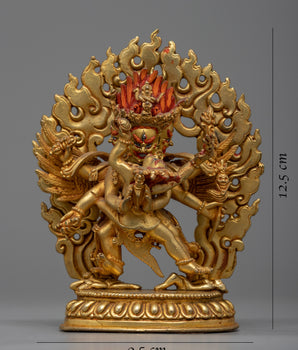 Vajrakilaya Prayer Statue | Gold-Plated for Spiritual Blessings