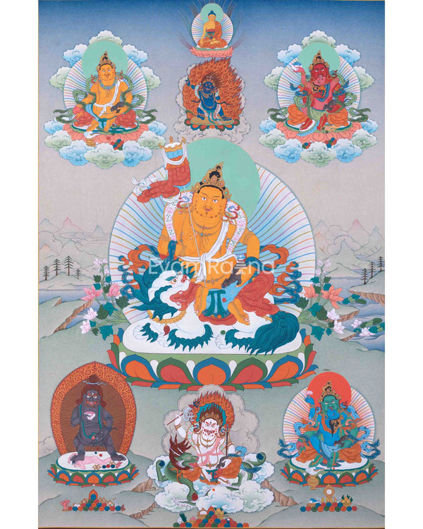 The 5 Dzambhala Thangka
