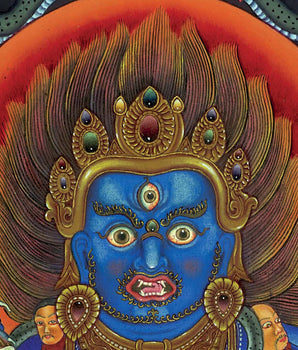 4 Armed Mahakala Thangka | High Quality Giclee Print | Spiritual Gift Ideas
