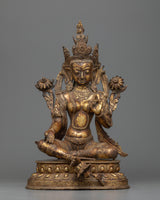 green tara antique-statue