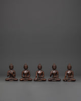 oxidized copper Buddha set