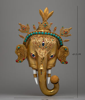 Ganesha Face Wall Hanging | Artistic Decor Infused with Spiritual Symbolism