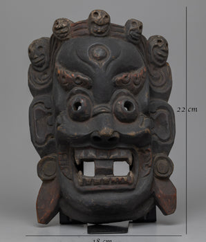 Mahakala Wooden Mask | Enhancing Your Space with Sacred Symbolism and Power