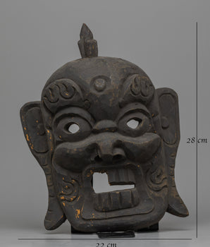 Antique Wooden Mask | Enhancing Your Space with Reverence