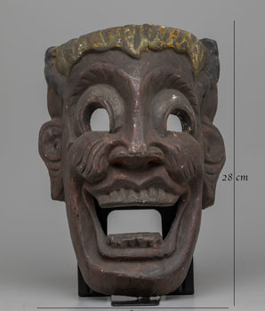 Antique Asian Wooden Mask | Adding Exotic Charm and Cultural Depth to Your Space
