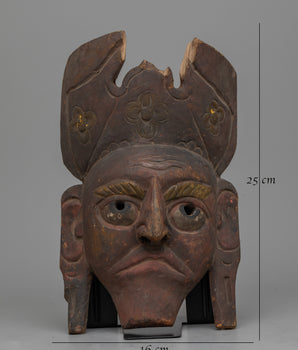 Antique Wood Carved Mask | A Symbol of Cultural Heritage and Spiritual Expression