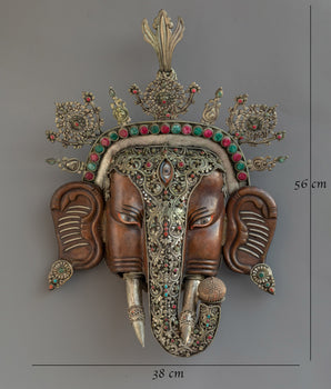 Big Ganesha Wall Hanging | Featuring the Divine Face of Ganesha