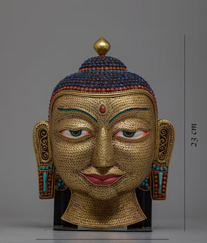 Buddha Mask Wall Hanging |  Infusing Your Space with Serenity and Spiritual Presence