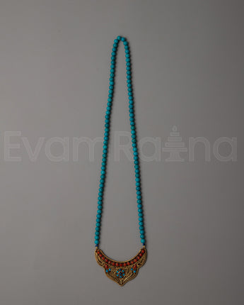 Long Beaded Turquoise Necklace