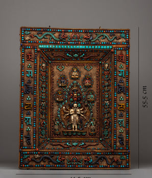 Copper 1000-Armed Avalokiteshvara Thangka | Exquisite Wall Hanging for Spiritual Reflection