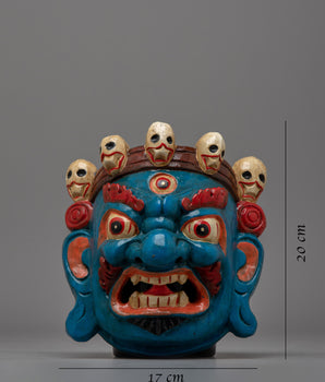 Wooden Mask Mahakala | Channeling the Fierce Power of the Divine Protector