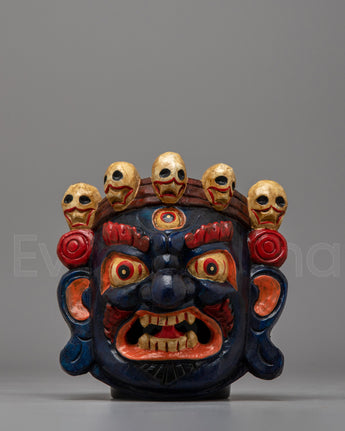 Mahakala Wood Carved Mask