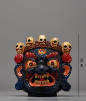 Mahakala Wood Carved Mask | Channeling the Fierce Presence of the Divine Protector