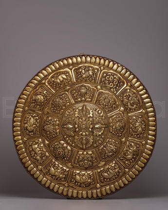 Brass Crossed Vajra Mandala