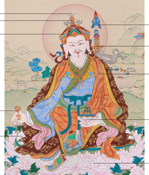 Tibetan Guru Rinpoche Artwork | Padmasambhava Lotus-Born Master