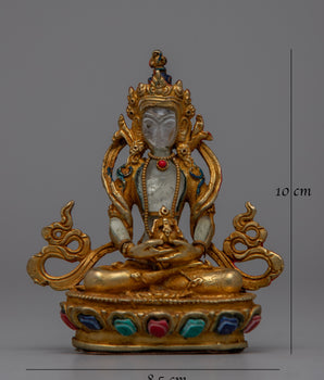 Buddha Amitayus Kadampa Statue | Channel the Blessings of Eternal Life and Wellness