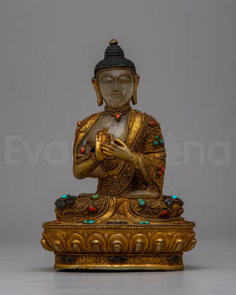 Vairocana Buddha Crystal Statue