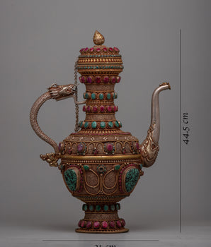 Premium Pure Silver Tea Pot | Luxurious Handcrafted Silver Tea Pot for Timeless Home Decoration