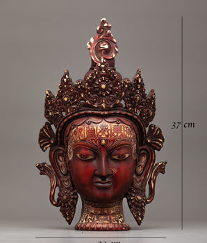 Buddha Fiber Mask | Serene Expression of Spiritual Protection and Tranquility