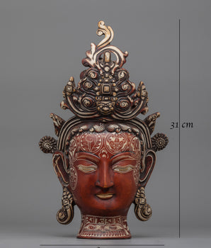 Traditional Buddha Mask | Timeless Symbol of Spiritual Serenity and Inner Peace