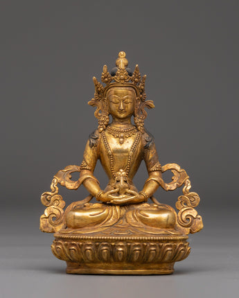 Amitayus Statue with Antique Finish