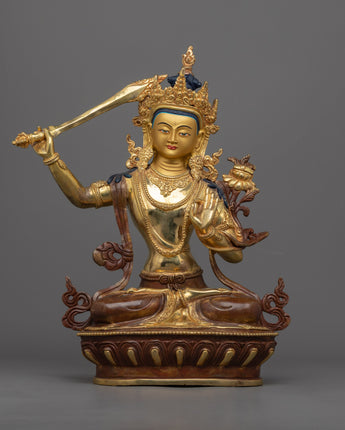 hand carved manjushree statue