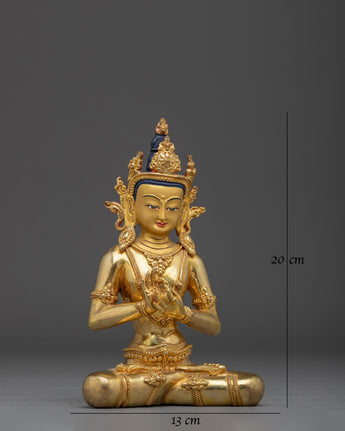 Golden Cosmic Buddha Vairocana Statue