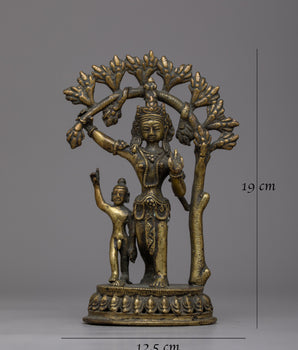 Vintage Goddess Maya Devi Statue | Buddhist Divine Mother for Spiritual Devotion and Home Decor