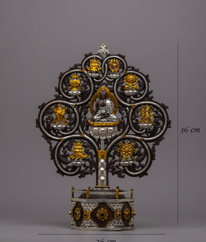 Ratnasambhava Buddha with 8 Auspicious Symbols | Perfect for Home Decor