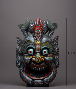 Wooden Mask Wall Hanging | Cultural Decor for Home