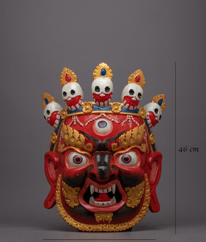 Face Wall Hanging |  Artistic Interpretation of a Powerful Tibetan Guardian Deity