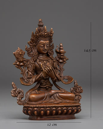Oxidized Statue of Maitreya Buddha