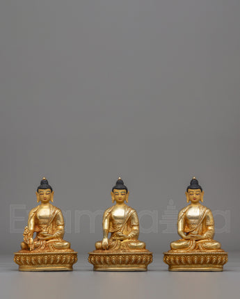 Sacred Three Buddha Statue Set