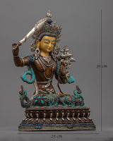 manjushri-sculpture with gemstones