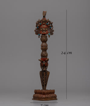 Phurba Practice Dagger with Stand | Handcrafted Spiritual Tool Enhance Meditation & Ceremonial Decor