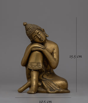 Buddha Resting on Knee Statue | Enhance Your Space with Tranquil Energy